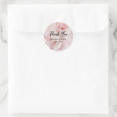 roze rozen Elegant Bouquet Ronde Sticker (Tas)