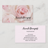  roze rozen Elegant Bouquet Visitekaartje (Voorkant / Achterkant)