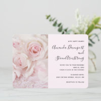 Roze Rozen & Elegante Kant - Trouwen