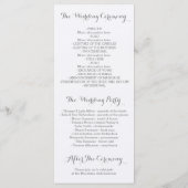 Roze Rozen Elegante Waterverf Trouwprogramma's Programma (Achterkant)