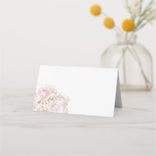 roze rozen en baby's adem boeket
