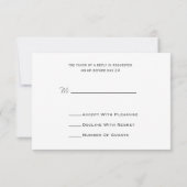 Roze rozen en Barnwood Wedding RSVP (Achterkant)