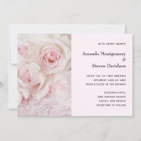  roze rozen en elegante kant - bruiloft