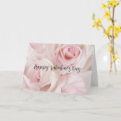 Roze rozen en elegante kant voor Valentijnsdag Kaart (Gele Bloem)