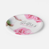 Roze rozen en handschoen Bord voor golfbal (Gekanteld)