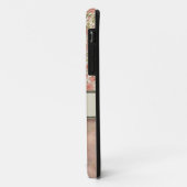 roze rozen en marmer met monogram Case-Mate iPhone case (Achterkant/links)