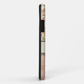 roze rozen en marmer met monogram Case-Mate iPhone case (Achterkant/rechts)