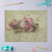  roze rozen en papier voor het loskoppelen van bot (Craft)