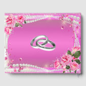 Roze rozen en parelhoenders gastenboek (Achterkant)