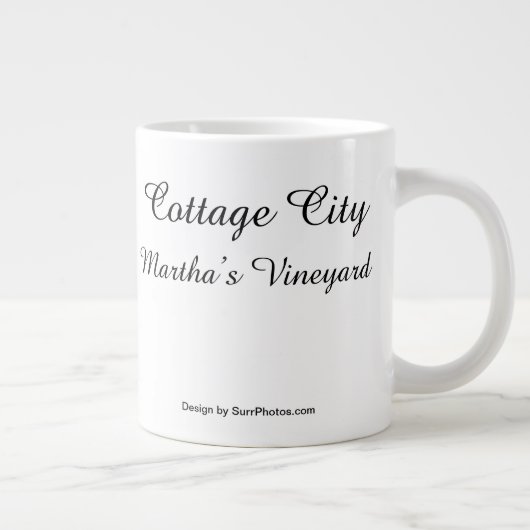 Roze rozen en Picket Fence - Martha's wijngaard Extra Grote Beker (Rechts)