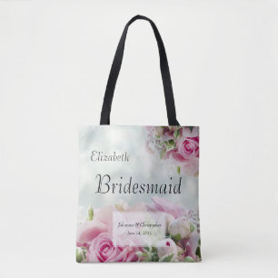 Roze rozen en pinda's Elegant bruidsmeisje bruilof Draagtas