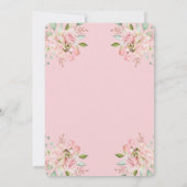 Roze rozen en Roos Gold Script | Fotobaptisme Bedankkaart (Achterkant)