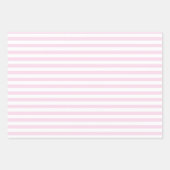  roze rozen en roze strips set van 3 inpakpapier vel (Voorkant 2)