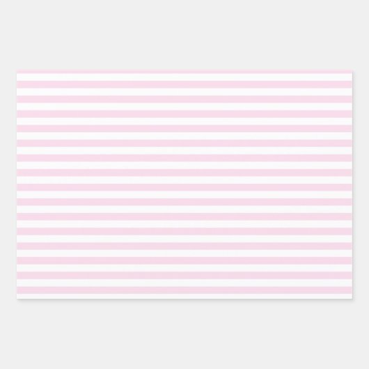  roze rozen en roze strips set van 3 inpakpapier vel (Voorkant 2)