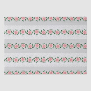 Roze rozen en trouwkant  tissuepapier