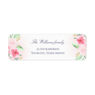 roze rozen etiket