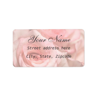 Roze rozen etiket