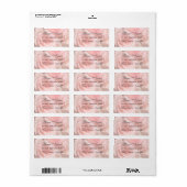Roze rozen etiket (Full Sheet)