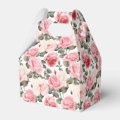 Roze Rozen Feestbehandeling Doos Bedankdoosjes (Achterkant)