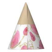 Roze rozen feesthoedjes (Achterkant)