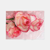 Roze rozen fleece deken (Voorkant (Horizontaal))
