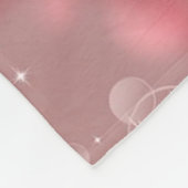 Roze rozen fleece deken (Hoek)
