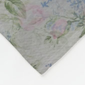 Roze Rozen  Fleece Deken (Hoek)
