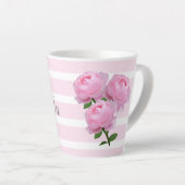 Roze Rozen Floral Latte Mok (Rechterhoek)