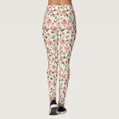  roze rozen Floral Leggings (Achterkant)
