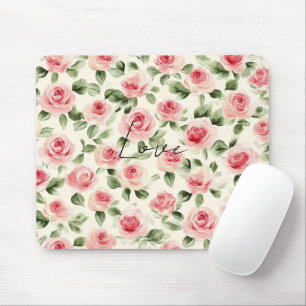 roze rozen Floral Muismat