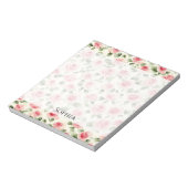 roze rozen Floral Notitieblok (Gedraaid)