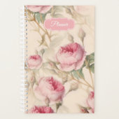 Roze rozen  Floral Pattern Planner (Voorkant)