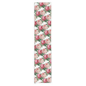 Roze  Rozen /  Floral Table Runner Korte Tafelloper (Voorkant)