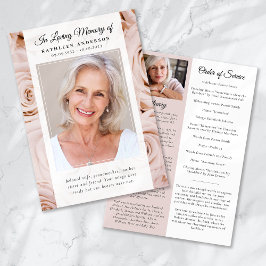 Roze Rozen Foto Memorial Service Programma