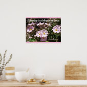 Roze Rozen Garden Flowers Love Poster (Keuken)