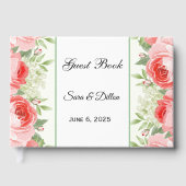 Roze rozen gastenboek (Voorkant)