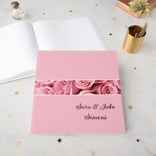 Roze rozen gastenboek