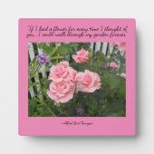 Roze rozen Gedachten over je schildpad Fotoplaat (Voorkant)