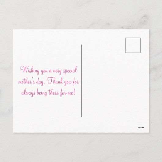 Roze Rozen Gelukkige Moederdag Feestdagenkaart (Achterkant)