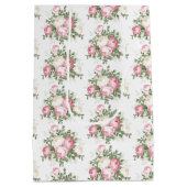  roze rozen Gift Bag Medium Cadeauzakje (Achterkant)