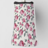 Roze rozen golfheadcover (Draai 90)