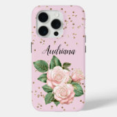 Roze Rozen Goud Confetti Case-Mate iPhone Case (Achterkant)