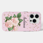 Roze Rozen Goud Confetti Case-Mate iPhone Case (Achterkant (horizontaal))