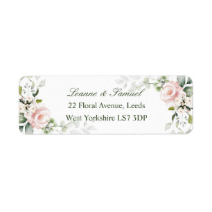 Roze Rozen Groene Bladgroenten retouradres Label