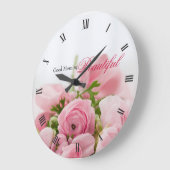 Roze rozen grote klok (Hoek)