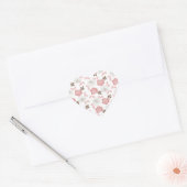 Roze rozen hart sticker (Envelop)