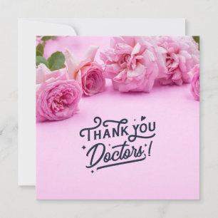 Roze rozen Hartelijk dank voor uw arts
