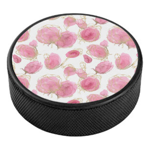 Roze rozen hockey puck