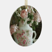 Roze Rozen in Antiek China Theepot Keramisch Ornament (Rechts)