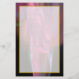 Roze rozen in een Vase Fine Lined Stationery Briefpapier